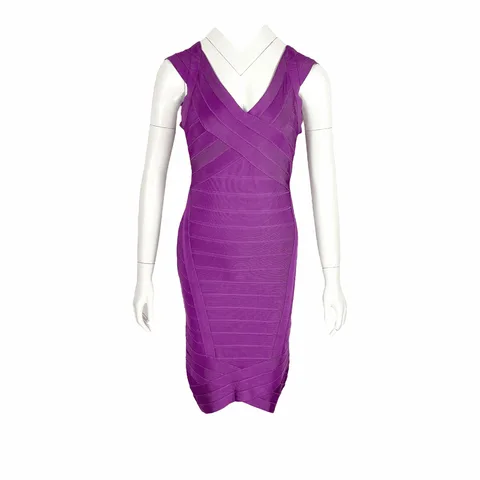Herve Leger Purple Dress S - 1