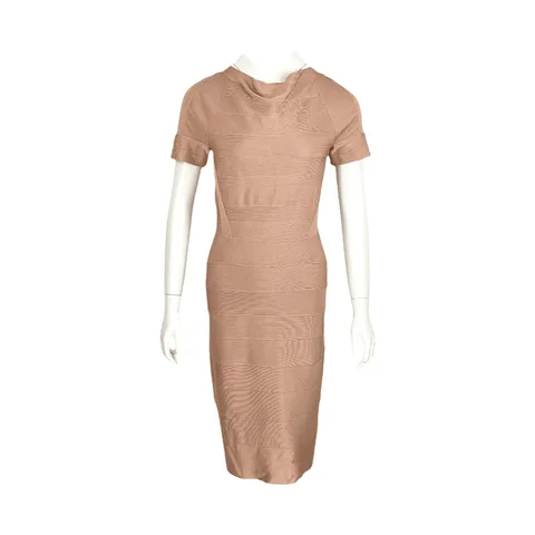 Herve Leger Powder Back V Locked Dress M - 1