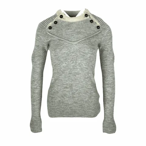 Isabel Marant Grey Button Details Jumper 36 - 1