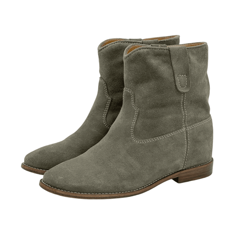 Isabel Marant Suede Khaki Boots 38 - 1