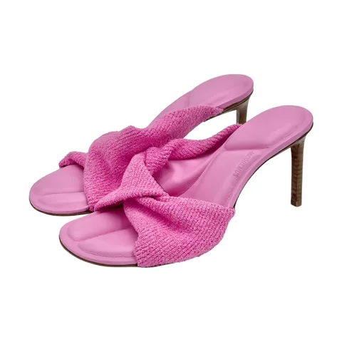 Jacquemus Pink Bagnu Padded Mules 36 - 1