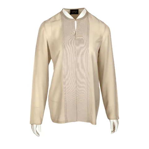Lanvin Beige Poudre Silk Blouse 38 - 1