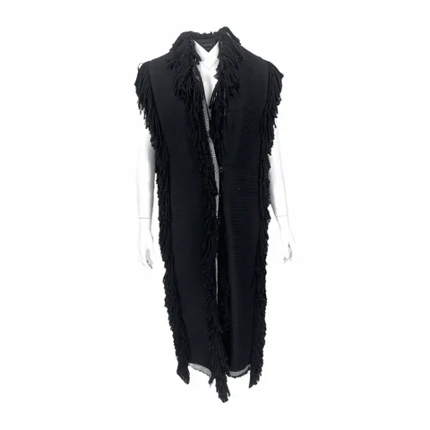 Lanvin Black Tassel Knit Vest IT40