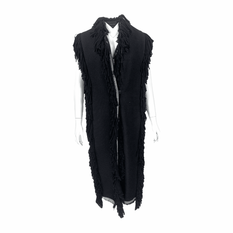 Lanvin Black Tassel Knit Vest IT40 - 1