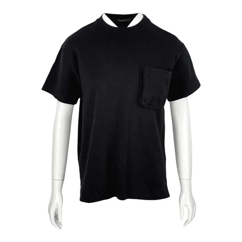Louis Vuitton Black Monogram Embroidered Signature 3D Pocket Tshirt XS - 1