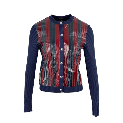 Louis Vuitton Navy Blue Red Striped Jacket M - 1