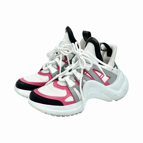 Louis Vuitton Pink White Archlight Sneakers 36.5 - 1