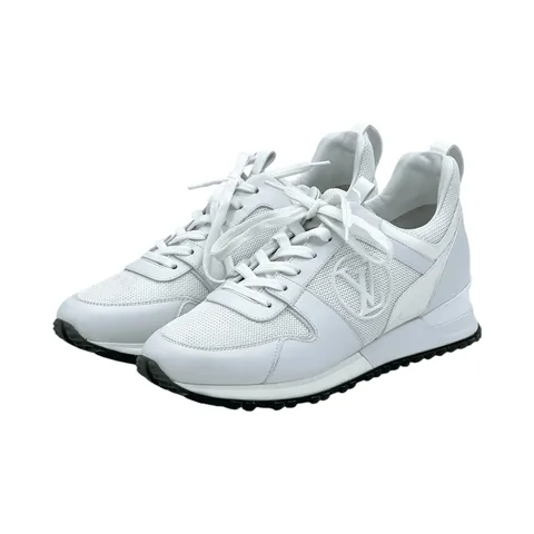 Louis Vuitton White Mesh Leather Run Away Low Top Sneakers 37