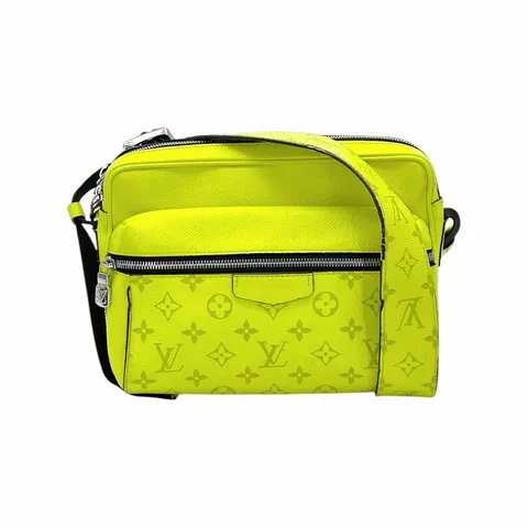 Louis Vuitton Yellow Monogram Canvas Leather Taigarama Outdoor Messenger Bag - 1
