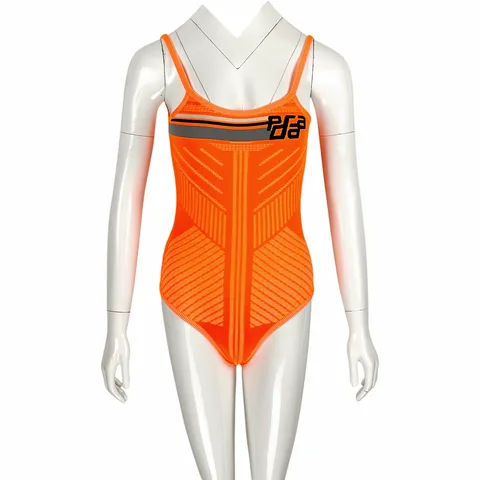 Prada Orange Grey Black Swimsuit IT38 - 1