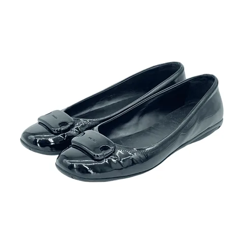 Prada Black Patent Leather Ballet Flats 39 - 1