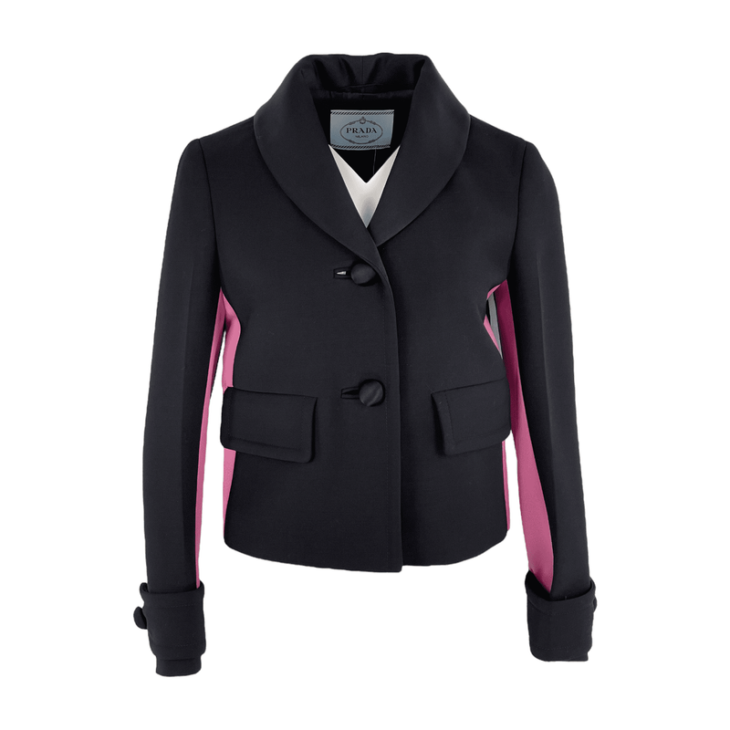 Prada Black Pink Jacket IT40 - 1