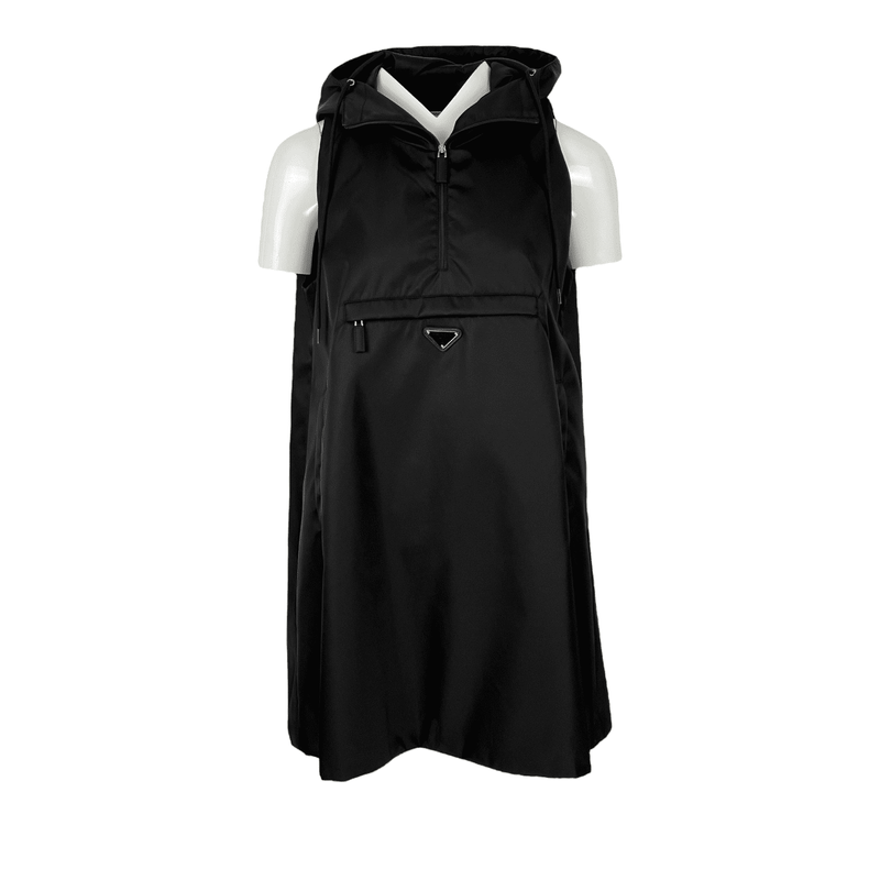 Prada Black Re Nylon Mini Dress IT44 - 1