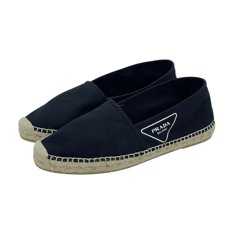 Prada Black Slip-On With Logo Espadrilles 37 - 1