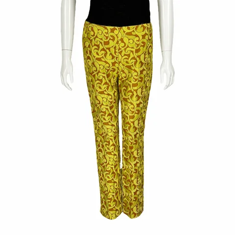 Prada Light Brown Yellow Cotton Pant IT40