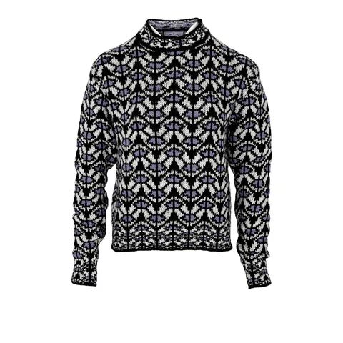 Prada Purple White Wool Cashmere Sweater IT38