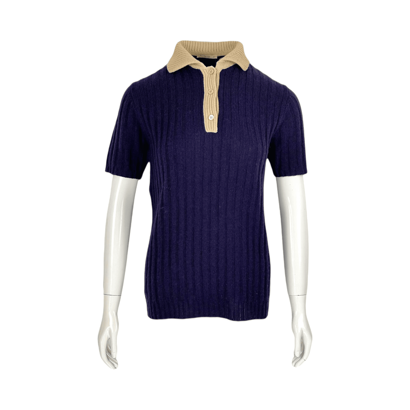 Prada Purple Wool Short Sleeve Tshirt IT44 - 1