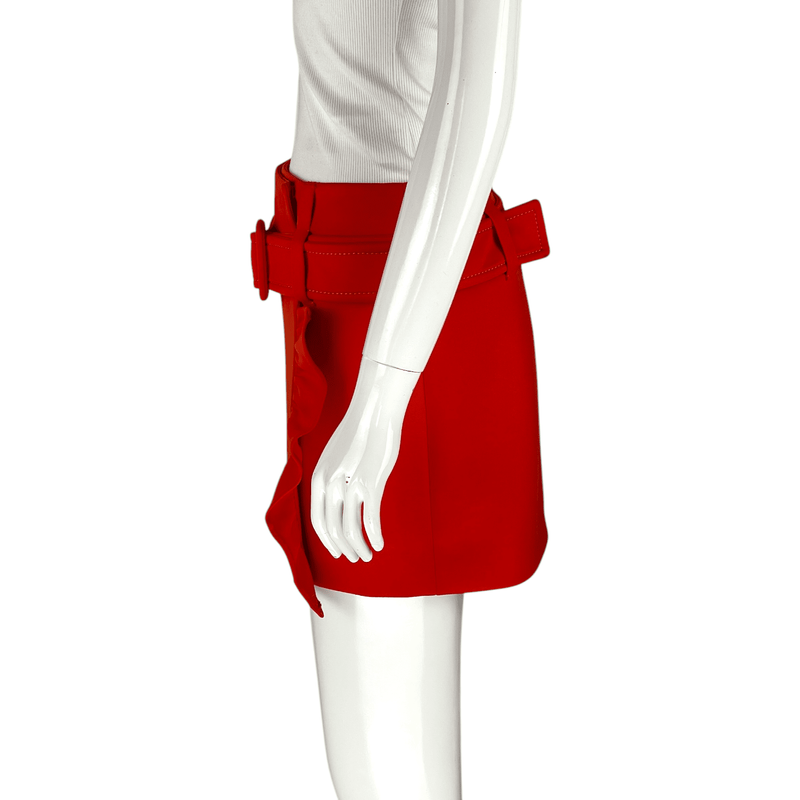 Prada Red Logo Mini Skirt 36 - 3