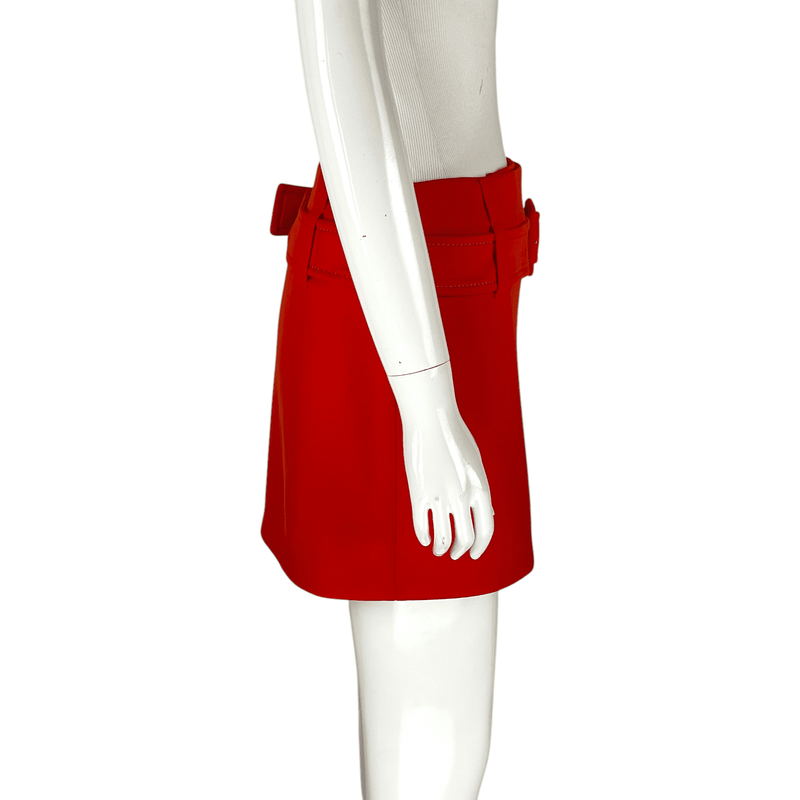 Prada Red Logo Mini Skirt 36 - 2