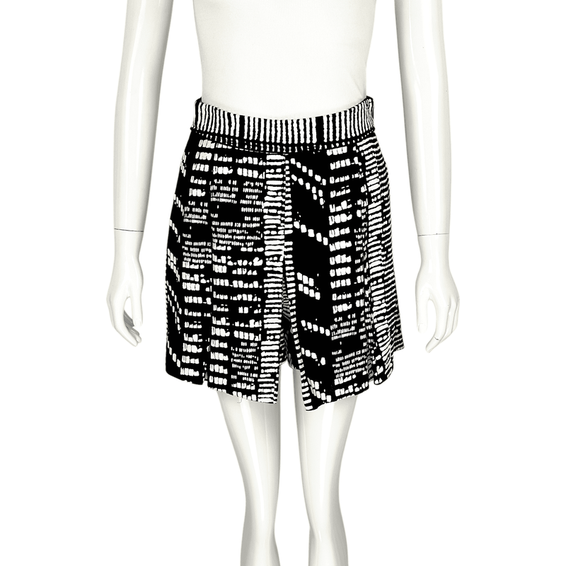 Proenza Schouler Black White Printed Short S - 1