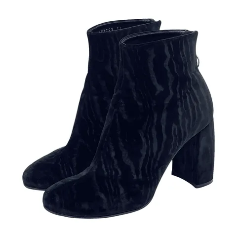 Stella McCartney Velvet Black Ankle Boots 37 - 1