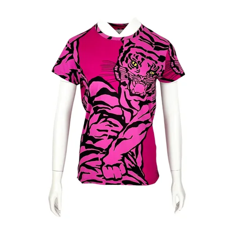 Valentino Fuchsia Cotton Tiger Print Tshirt S