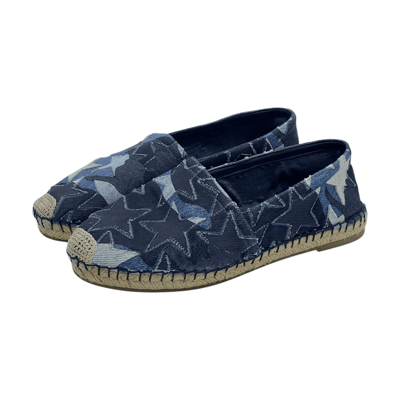 Valentino Garavani Blue Denim Fabric Espadrilles 37 - 1