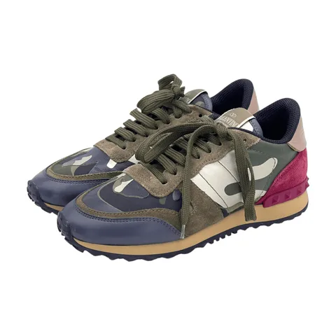 Valentino Garavani Rockrunner Camouflage Green Sneakers 37
