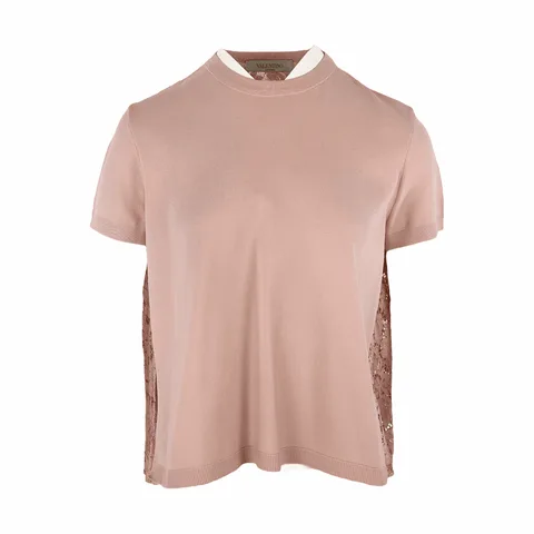 Valentino Poudre Lace Back Tshirt - 1