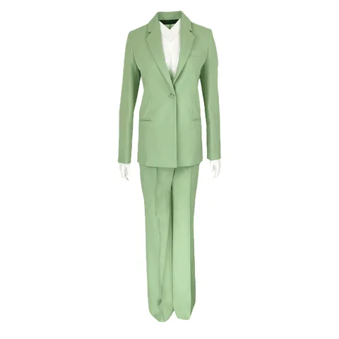 Victoria Beckham Mint Wool Double Breasted Jacket IT40 Pants IT40