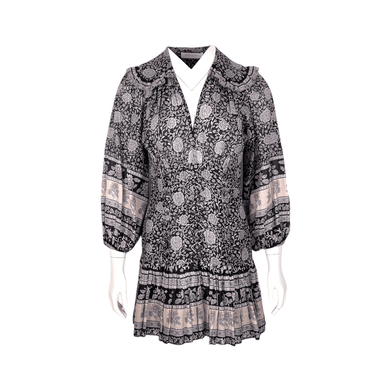 Zimmermann Amari Lace Up Printed Cotton Mini Dress 1 - 1