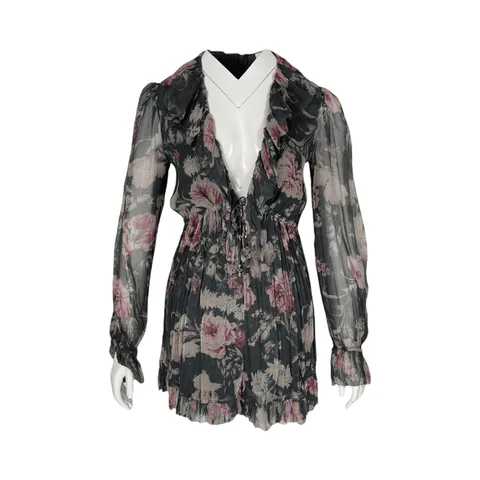 Zimmermann Iris Floral Print Silk Playsuit 0 - 1
