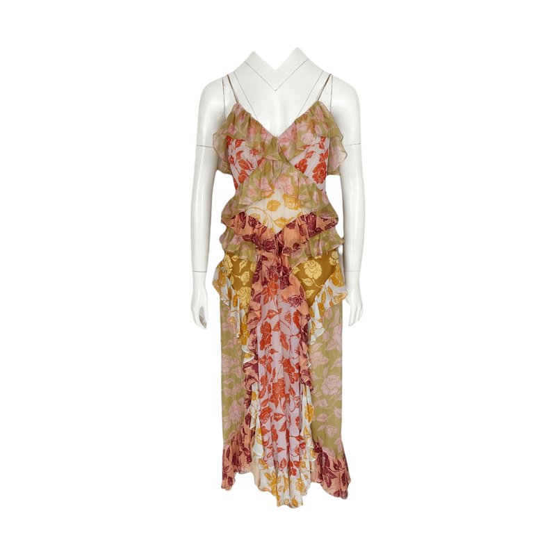 Zimmermann Lovestruck Rose Print Asymmetric Maxi Dress 1 - 1