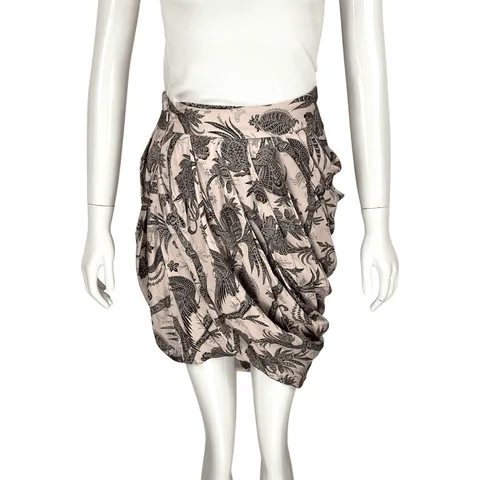 Zimmermann Satin Ethnic Draped Skirt 0 - 1