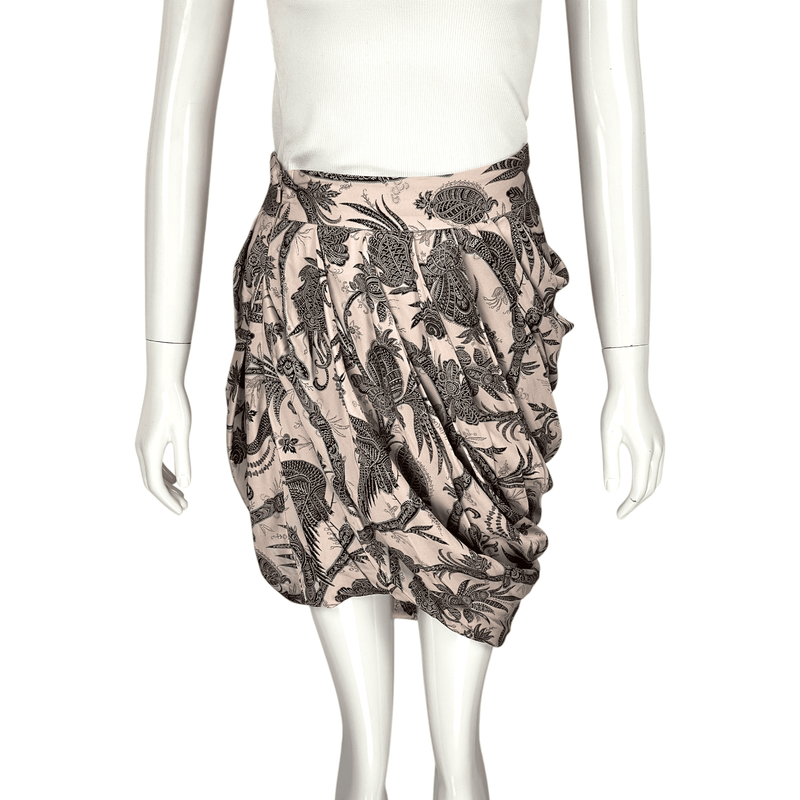 Zimmermann Satin Ethnic Draped Skirt 0 - 1