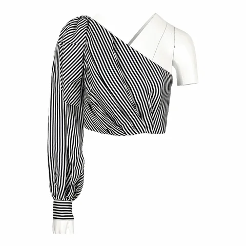 Zimmermann Single Sleeve Blouse With Stripe Pattern 1 - 1