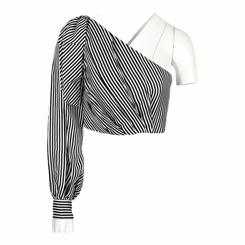 Zimmermann Single Sleeve Blouse With Stripe Pattern 1 - 1