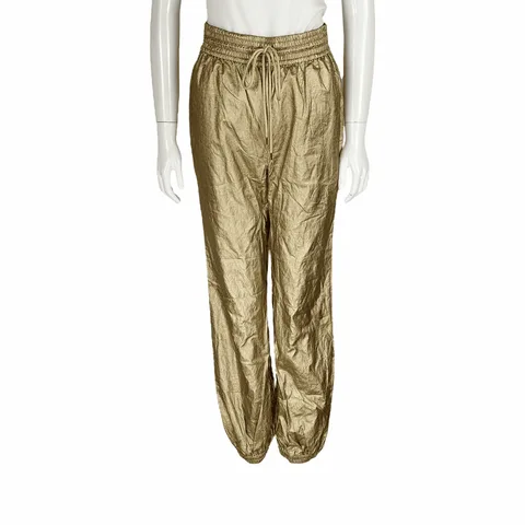 Zimmermann Rhytmic Mettalic Coated Shell Track Gold Pants 1 - 1