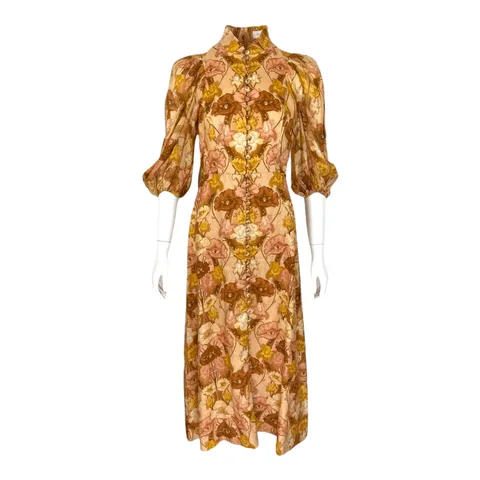 Zimmermann Tempo Puff Sleeve Midi Dress 1 - 1