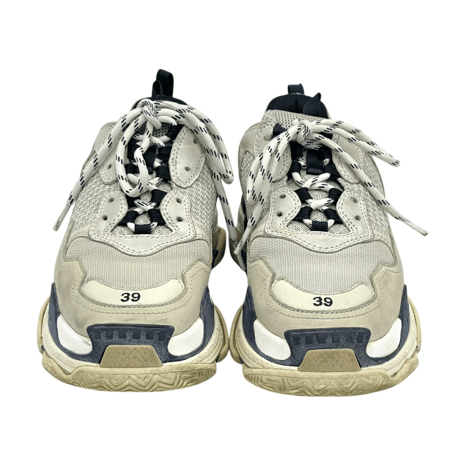 Balenciaga Grey Navy Blue Triple S Sneakers 39