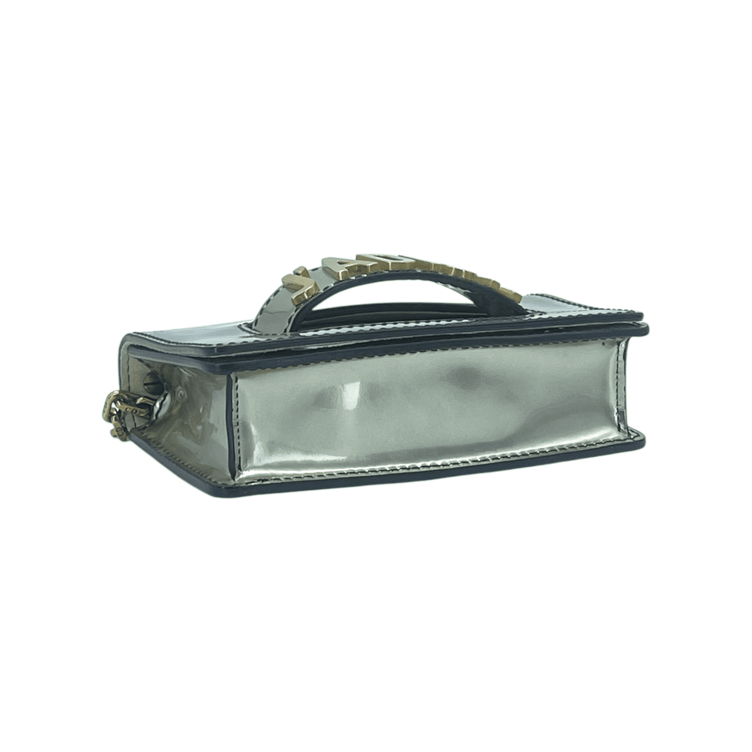Christian Dior Grey Patent Leather Mini Jadior